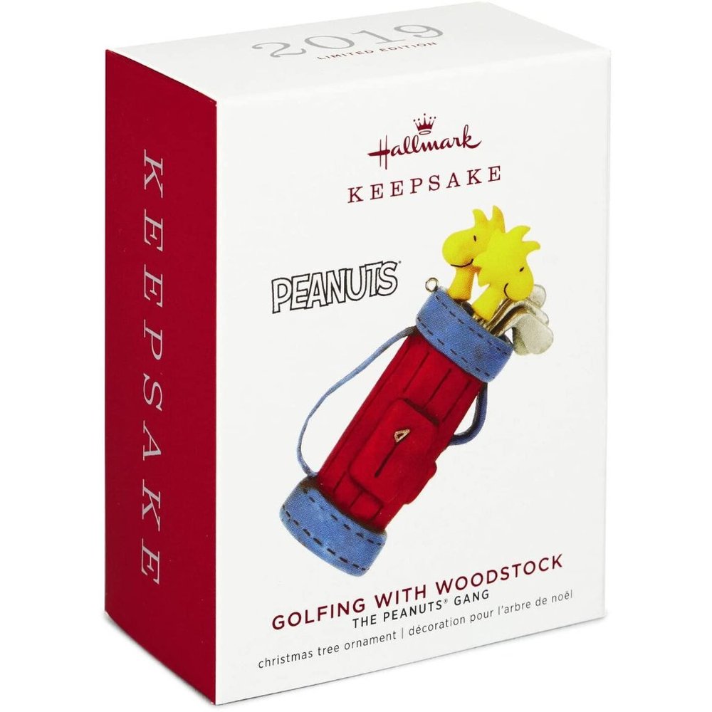 New! Peanuts Golfing with Woodstock Hallmark Keepsake Christmas Ornament 2019